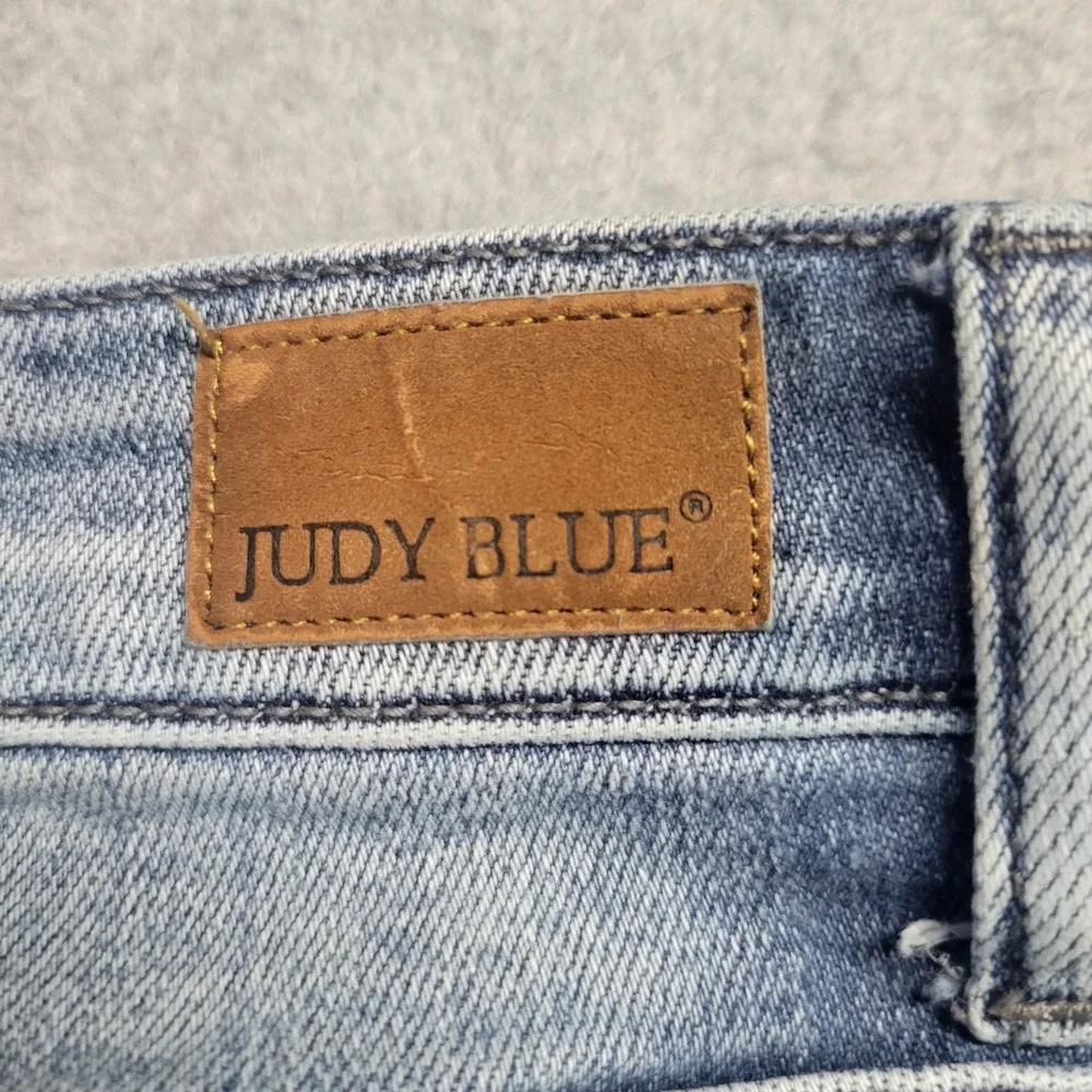 Judy Blue Jeans Womens 1/25 Boyfriend Fit Loose Distressed Trendy Denim - Picture 12 of 13